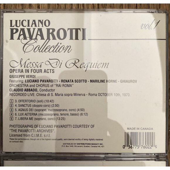 Luciano Pavarotti Collection La Traviata  Rigoletto La Boheme Messa Requiem 8 CD - Picture 14 of 16